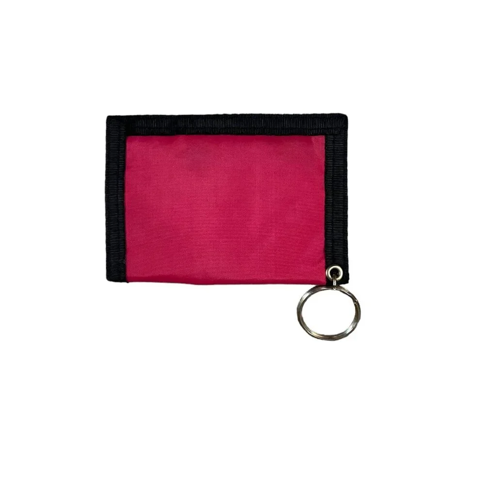 Vintage Indiana University IU Hoosiers Bi-fold‎ Nylon ID Holder Wallet Keyring